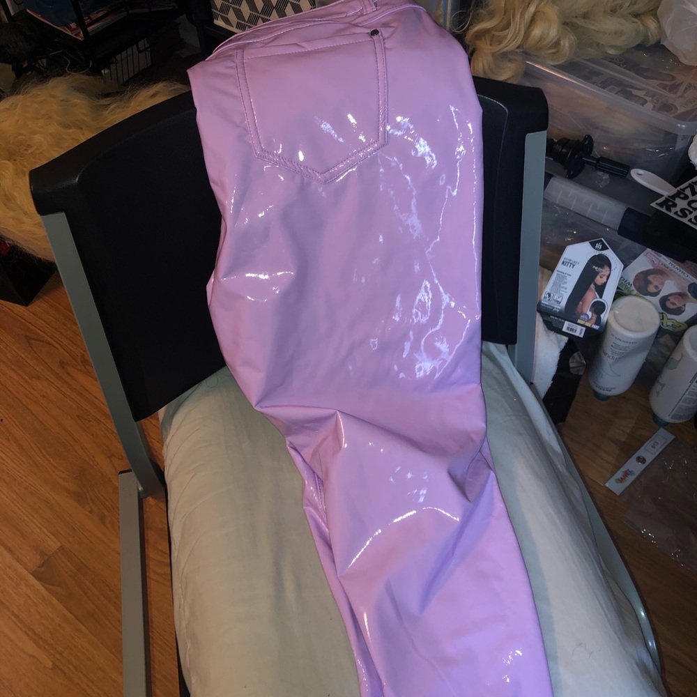 Lilac Vinyl Pants